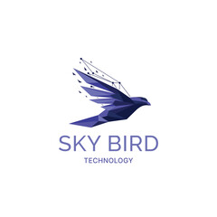 Sky technology logo vector
