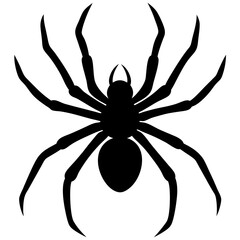 Black Spider Silhouette Illustration Graphic Design