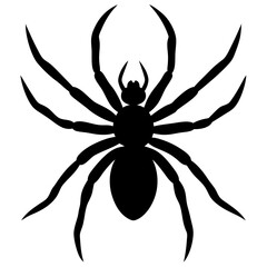 Black Spider Silhouette Illustration Graphic Design