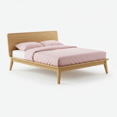 Bed isolated on white background