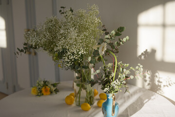 Bouquet de gypsophile blanc décoration mariage
