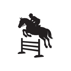 steeplechase horse silhouette vector