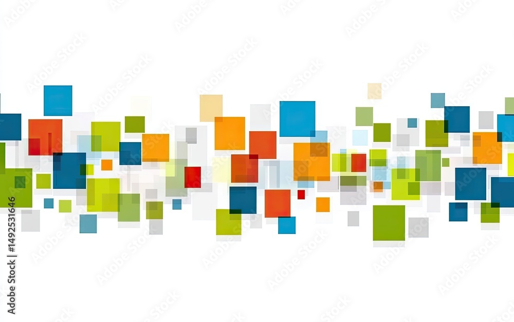 Poster abstract geometric background with colorful squares