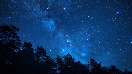 Naklejka premium Universe cosmic sky only filled with stars and dreamy reality