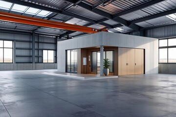 Modern Industrial Warehouse with Office Space and Accessible Entrance