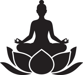 yoga silhouette vector