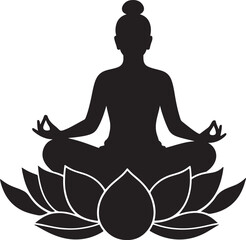 yoga silhouette vector