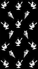 Ice cream cone. seamless pattern