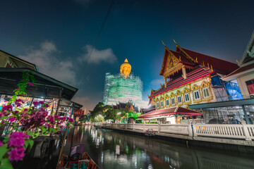 Thailand temple Wat Paknam Phasi Charoen famous landmark and popular travel destination Bangkok