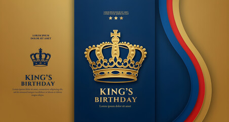 Golden Crown Birthday Design