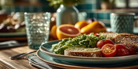 Healthy Breakfast in a Cozy Kitchen