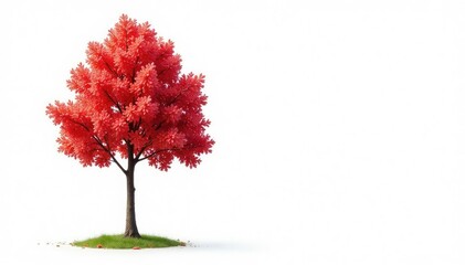 Fototapeta premium Single vibrant sapling against stark white backdrop , sapling, seedling, image