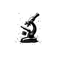 Detailed monochrome microscope illustration for scientific study and discovery