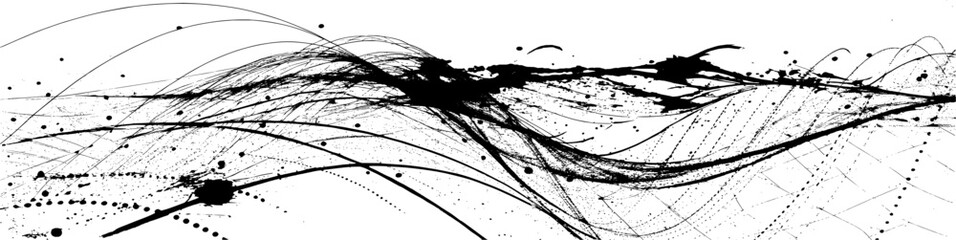 Vektor Design Element - Wellen Formen und Verläufe von Linien - Technologie und Analysen - Hintergrund Überlagerung Element