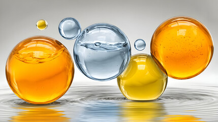 of molecules and atoms digitally rendered in a lab environment