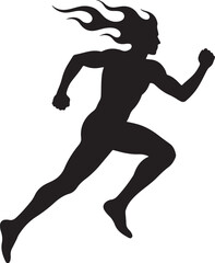 silhouette of a man running