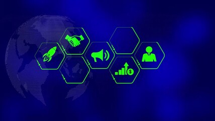 Business, Technology, Internet and network concept. Enterprise Resource Planning Corporate Company Management . - Powered by Adobe