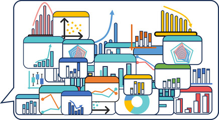 データ解析をするイラスト