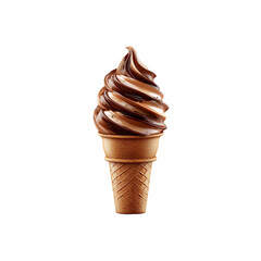 Double Chocolate Swirl Soft Serve Ice Cream Cone