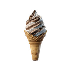 Delicious Swirl Soft Serve Ice Cream Cone - Chocolate and Vanilla