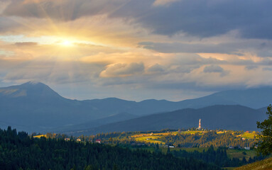 Mountain Landscape Communication Tower Sky