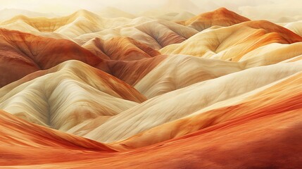 Colorful hillscape panorama
