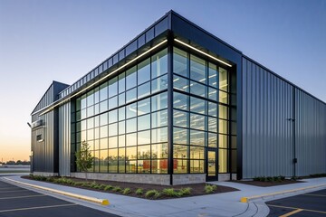 Contemporary Distribution Center Design Showcasing Innovative Architecture Glass Facades and Metal Cladding