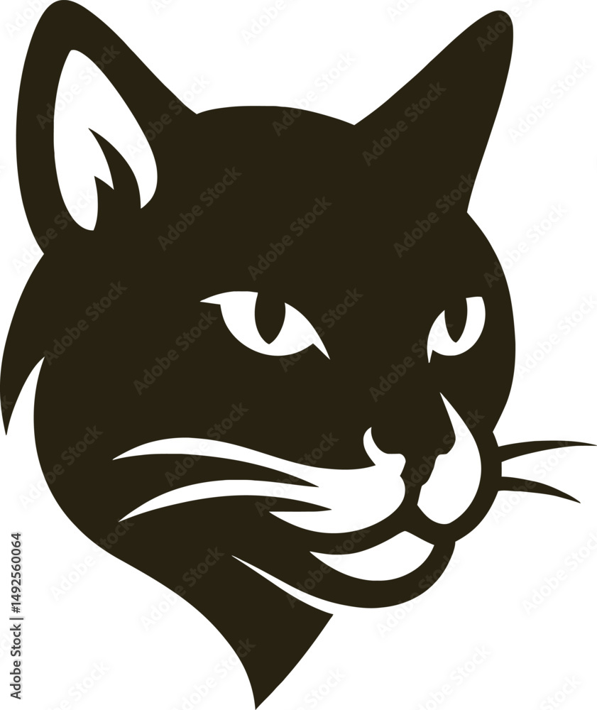 Poster a simple and clear sentence you can use to name this image is: black cat cartoon vector with cute an