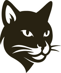 A simple and clear sentence you can use to name this image is:
Black cat cartoon vector with cute and funny style