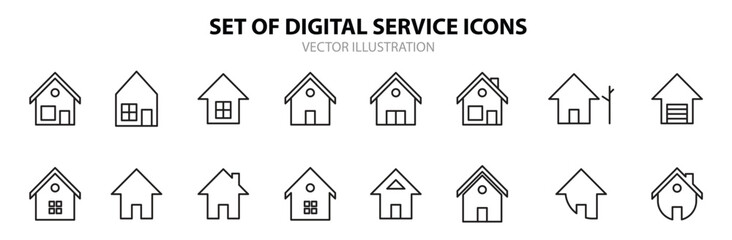 Set of House icons vector illustration