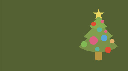 christmas tree evergreen pine fir vector emoji illustration symbol sign icon xmas banner template card frame ornament