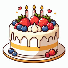chocolate cake with strawberry