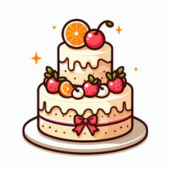 birthday cake illustration 