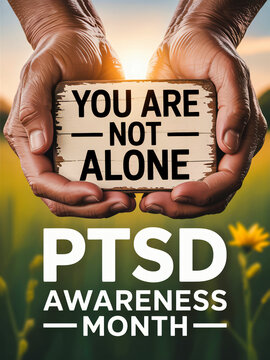 Gentle Hands Offering Support Message For PTSD Awareness Month