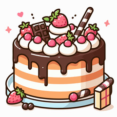 chocolate cake with cherry