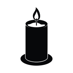 Silhouette of a Candle