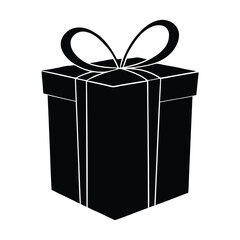 Silhouette of a  Gift box