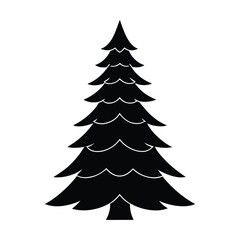 Silhouette of a Christmas tree