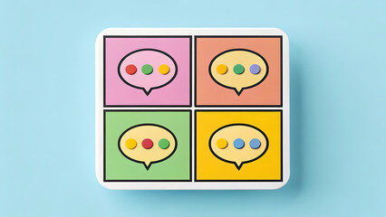 Fototapeta premium Communication, Dialogue, and Conversation A Visual Representation of Modern Communication Methods