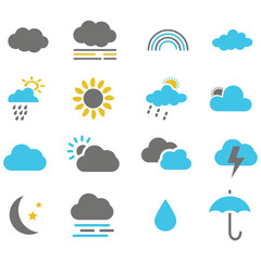 clouds icons , many forms and style
