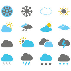 clouds icons , many forms and style
