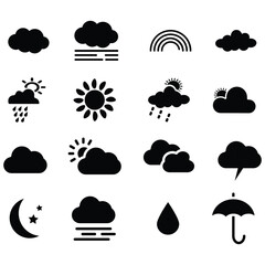 clouds icons , many forms and style