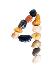 stone number four isolated