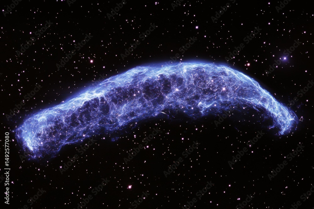 Aufkleber filamentary veil nebula shines in deep space showing intricate details and stellar backgrounds in a 