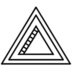 Triangle-ruler-icon - on white background, Instant Digital Download.