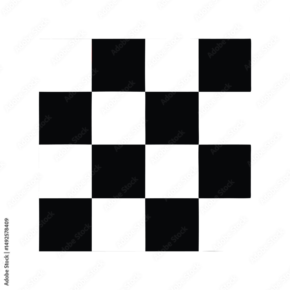 Poster seamless checkerboard vector pattern. classic black and white geometric design with repeating square