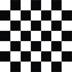Seamless checkerboard vector pattern. Classic black and white geometric design with repeating square tiles

