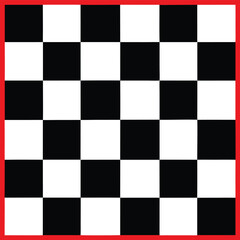 Seamless checkerboard vector pattern. Classic black and white geometric design with repeating square tiles


