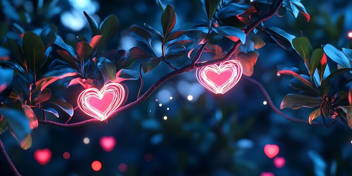 red hearts of the tree
