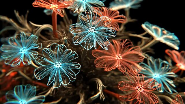 Luminous Floral Cluster